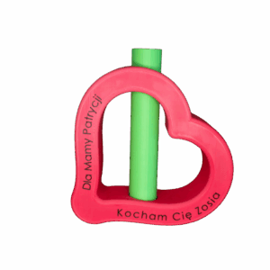 Wazonik z sercem z druku 3D z napisem Kocham Cię