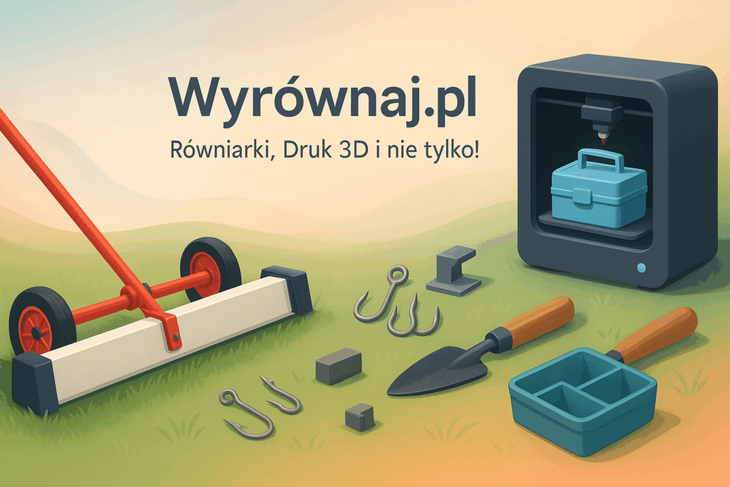 Zestaw gadżetów i narzędzi z logo wyrownaj.pl